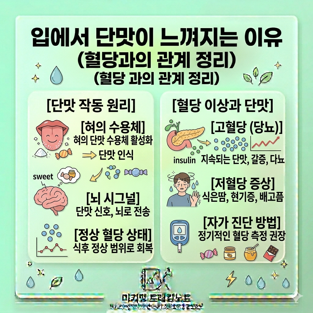 입에서 단맛이 느껴지는 이유 (혈당과의 관계 정리)