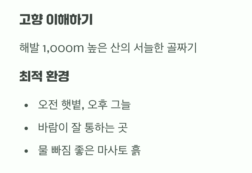 비결 1. 산골짜기 환경&amp;#44; 그대로 옮겨오기