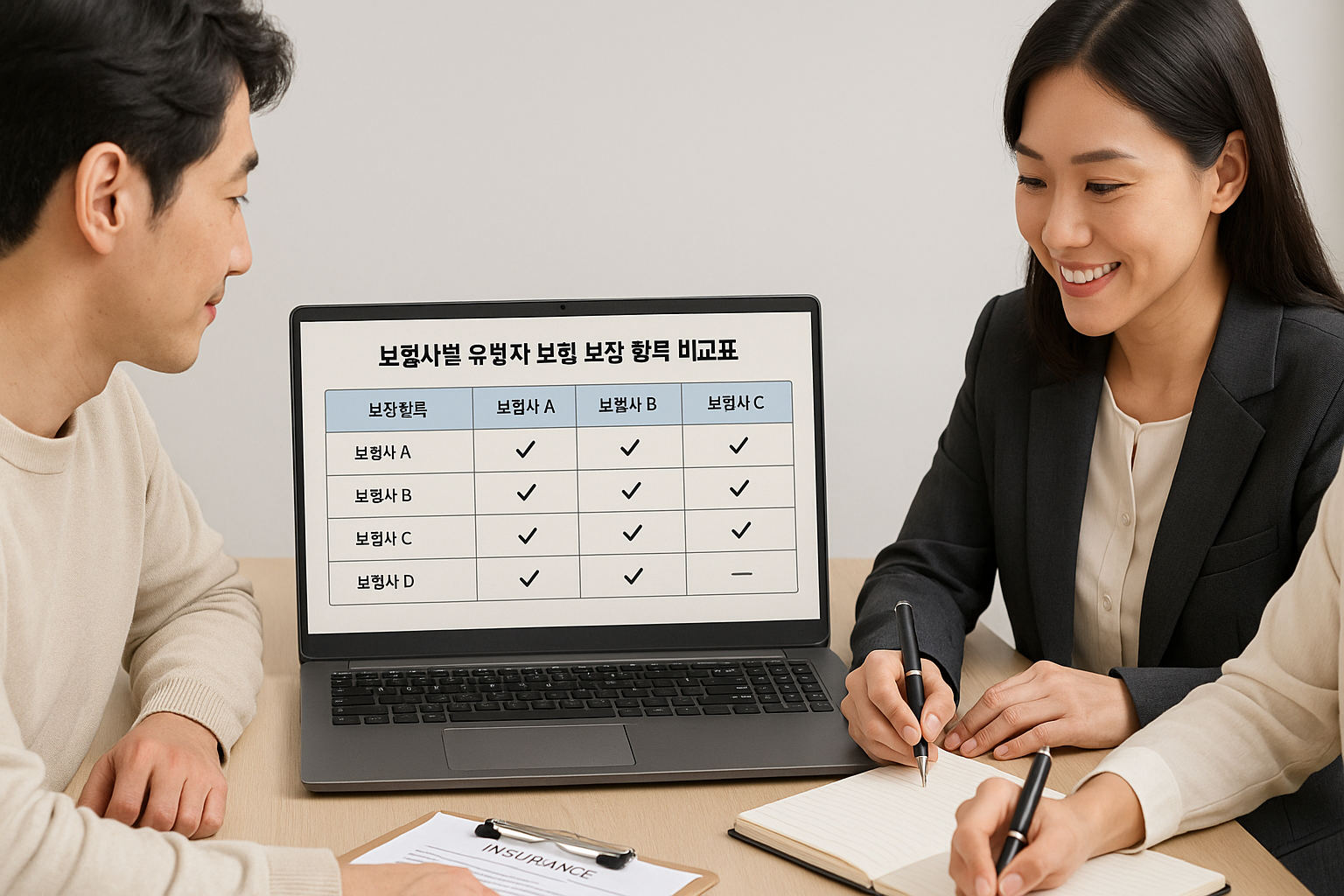 보험사별 유병자보험 보장 비교