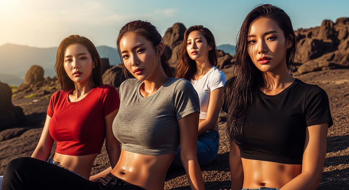 땀흘리는 여자들