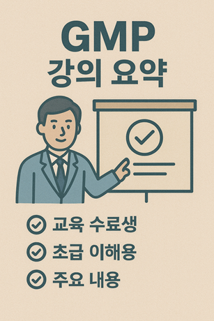 GMP 강의 요약 관련 사진