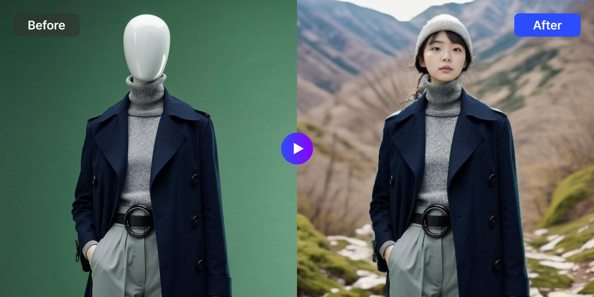 Turn Mannequins into Real Models! 'Model Change' Feature
