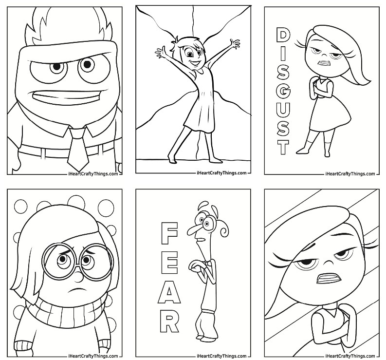 인사이드아웃 색칠공부 디즈니 도안