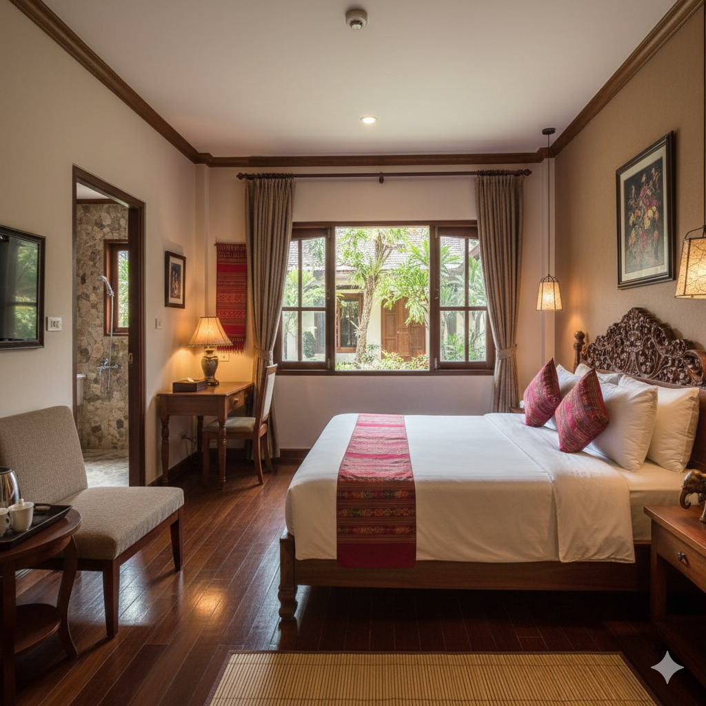 라오스 여행 중 최고의 장점 저렴한 숙박비