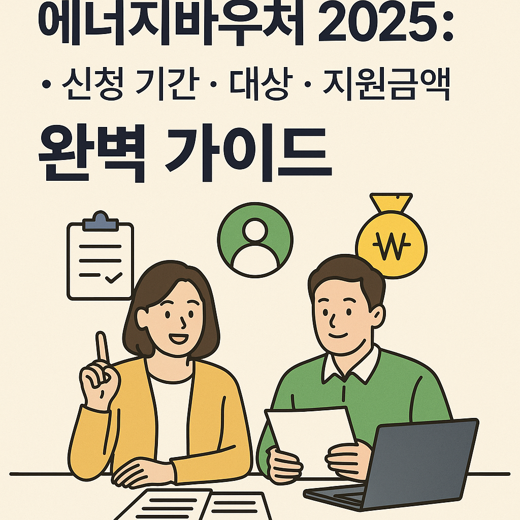 2025년 에너지바우처 신청 방법과 지원 금액 등 총정리 안내