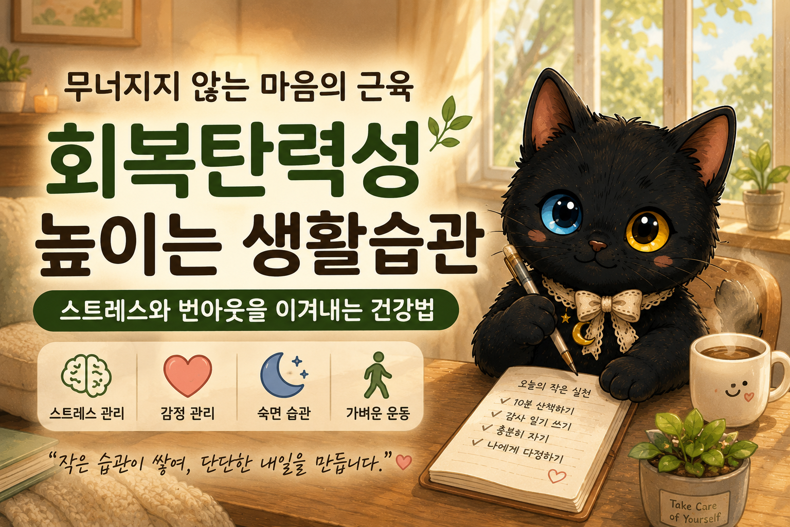 무너지지 않는 마음의 근육, 회복탄력성을 높이는 생활습관과 스트레스 관리법