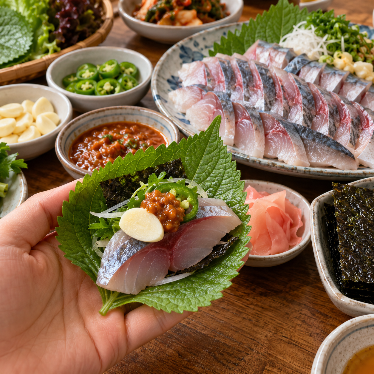 가을 제철 고등어회 맛있게 먹기
