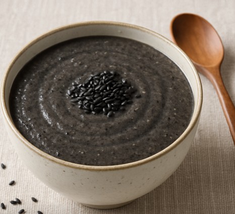 고소한 흑임자죽 완성 사진