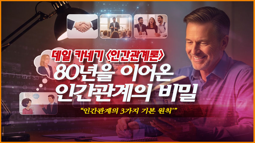 데일 카네기 <인간관계론> "인간관계의 3가지 기본 원칙"