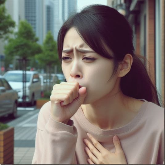 독감에 걸린 여성