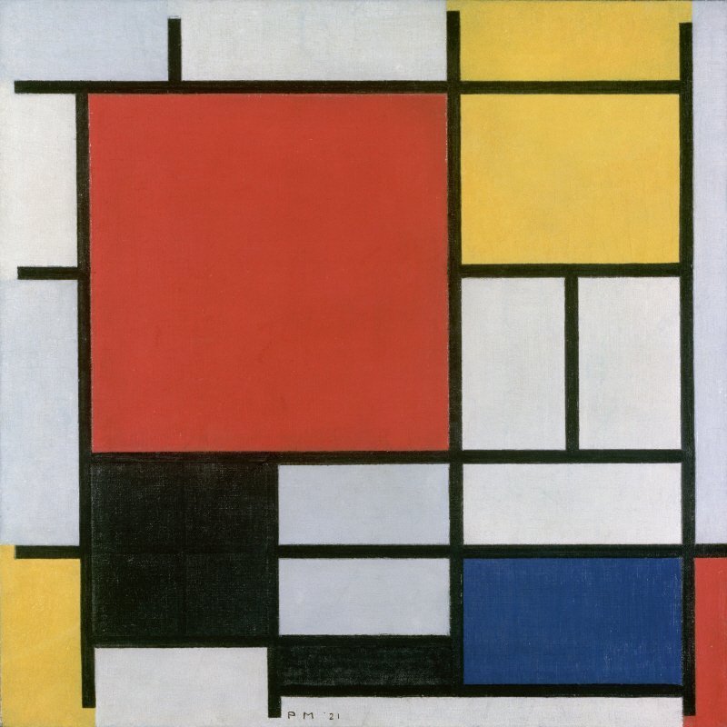 Composition with Red, Yellow, and Blue