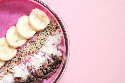 coconut banana in the bowl