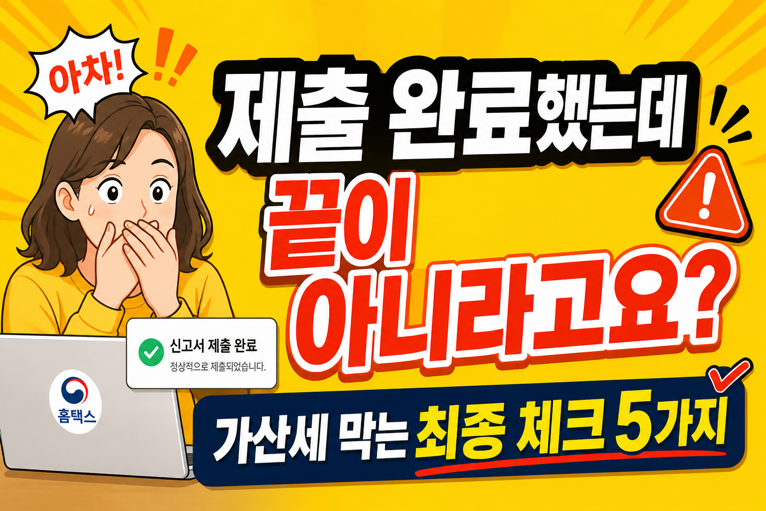 종소세 신고 완료 후 반드시 확인해야 할 실수 TOP 5 (가산세 방지 체크리스트)