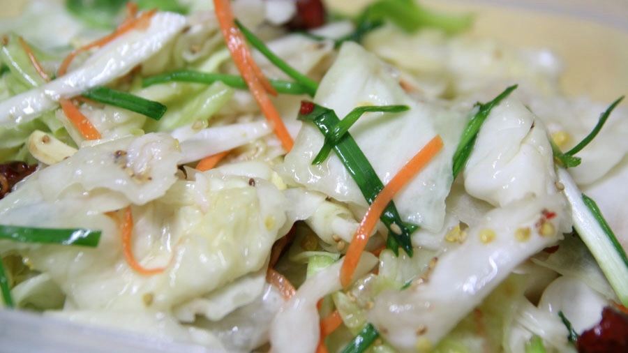 양배추김치 완성 모습