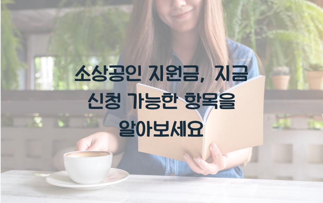 소상공인 지원금, 지금 신청 가능한 항목은?
