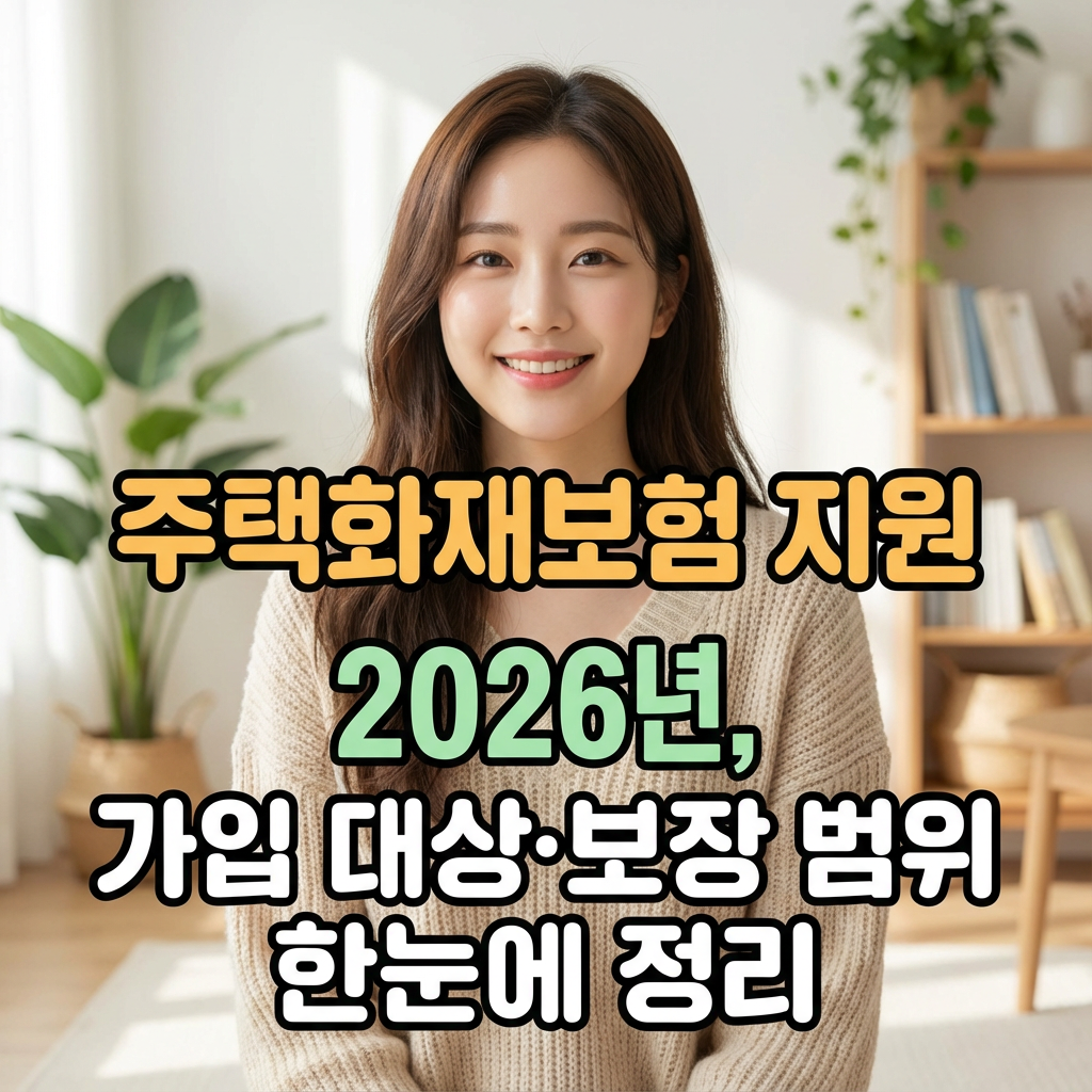 주택화재보험 지원 2026년 ｜ 가입 대상&middot;보장 범위 한눈에 정리