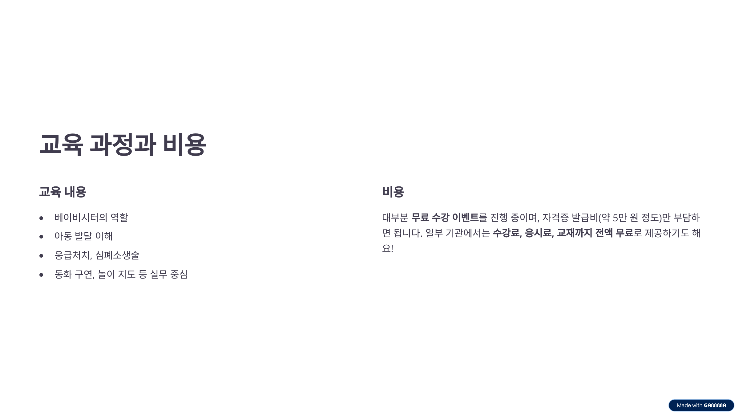 베이비시터 자격증, 취득 방법, 활용