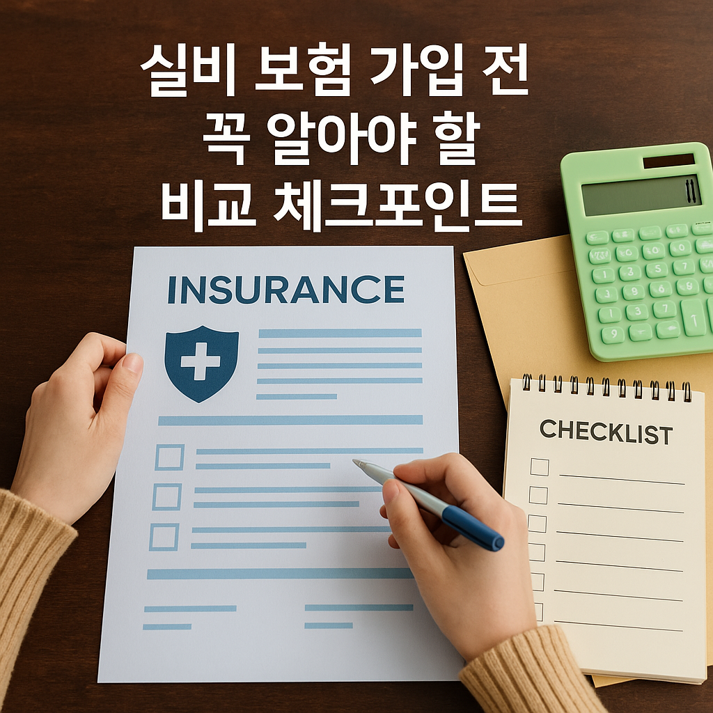 실비 보험 가입 전 꼭 알아야 할 비교 체크포인트