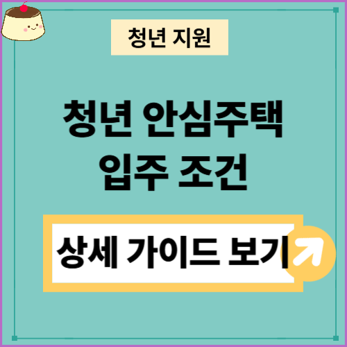 청년 안심주택 입주조건