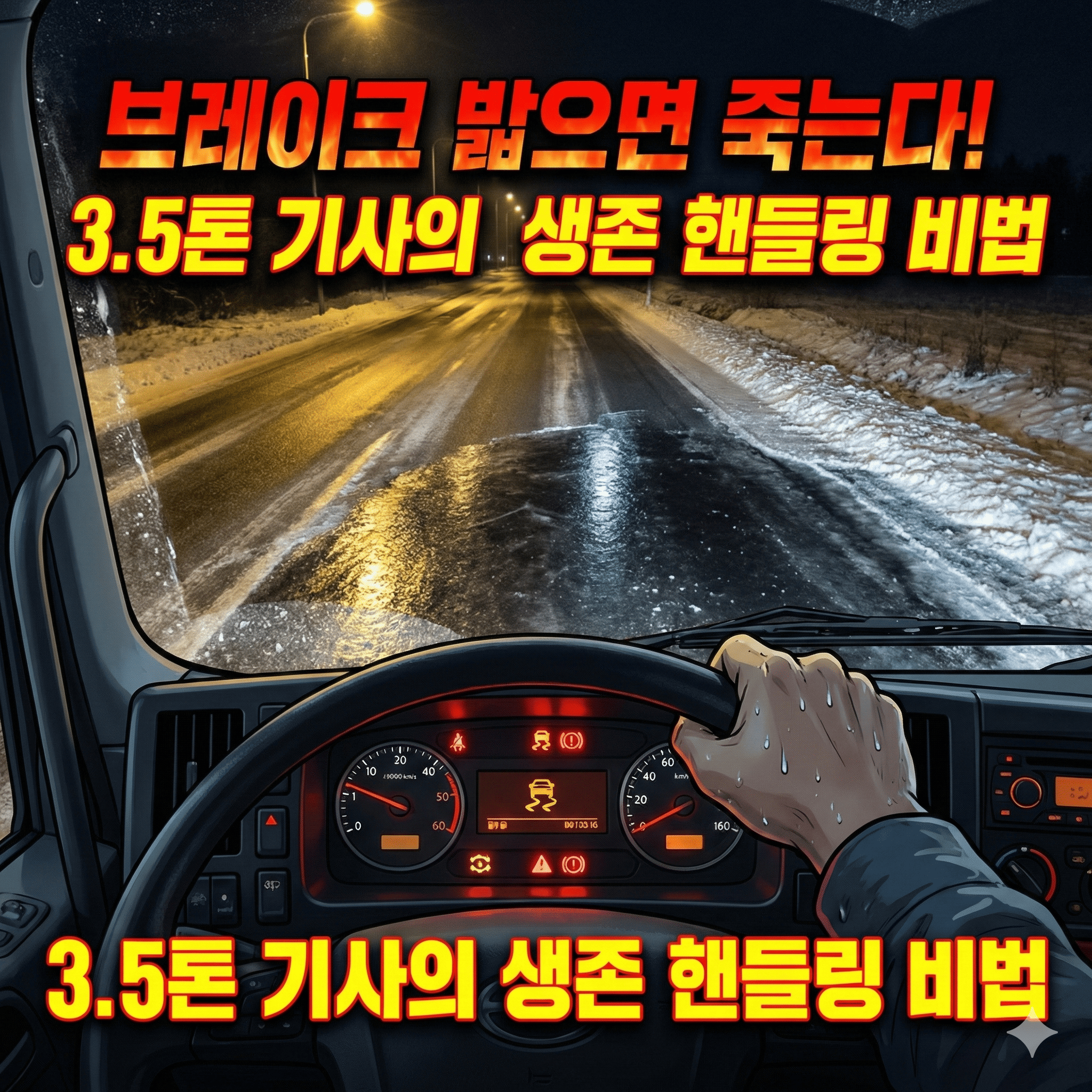 2026 겨울 블랙아이스 미끄러짐 대처법: 생존 핸들링 3단계