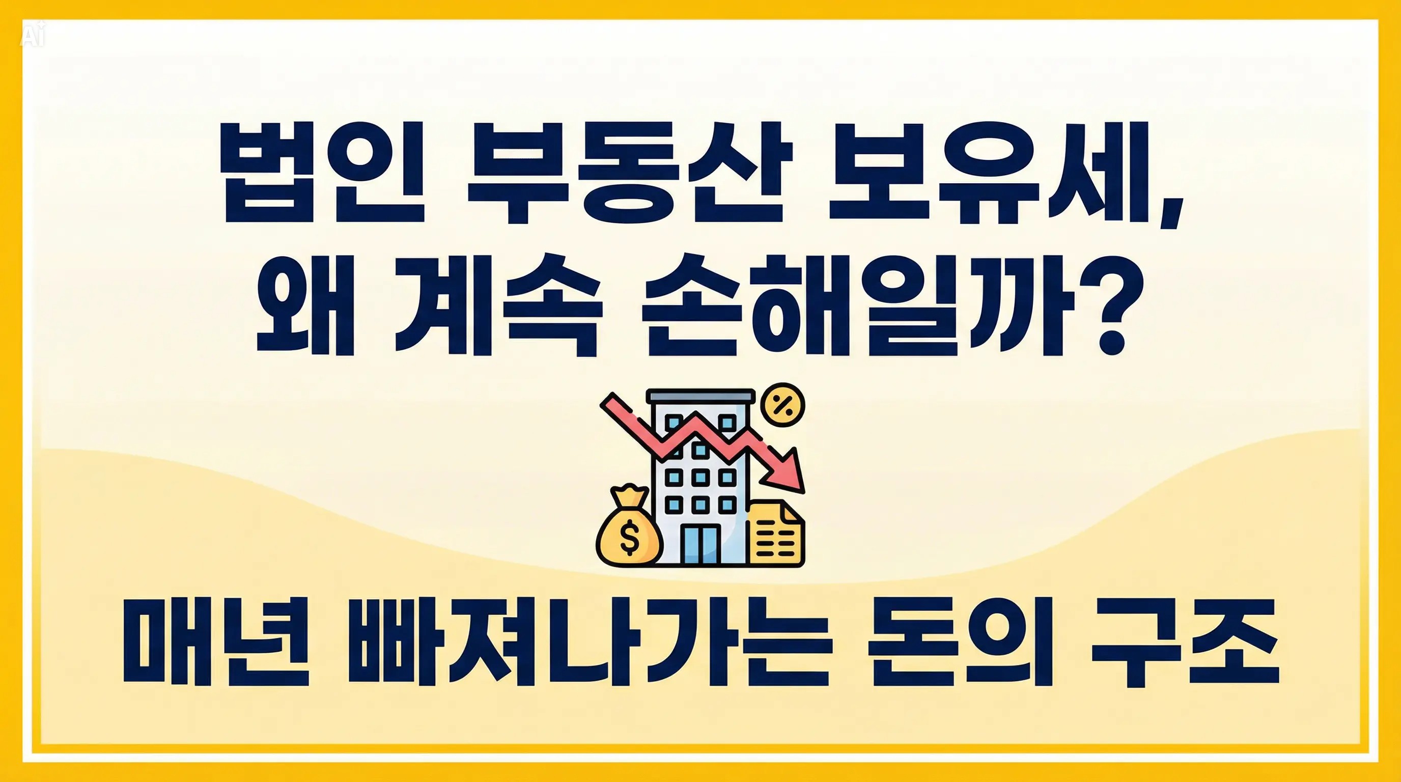 법인 부동산 보유세, 왜 계속 손해일까? 매년 빠져나가는 돈의 구조