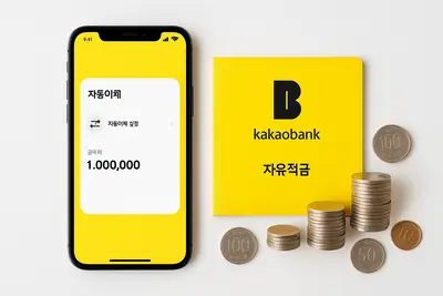 카카오뱅크 자유적금 자동이체 설정과 최고 금리 받는 방법
