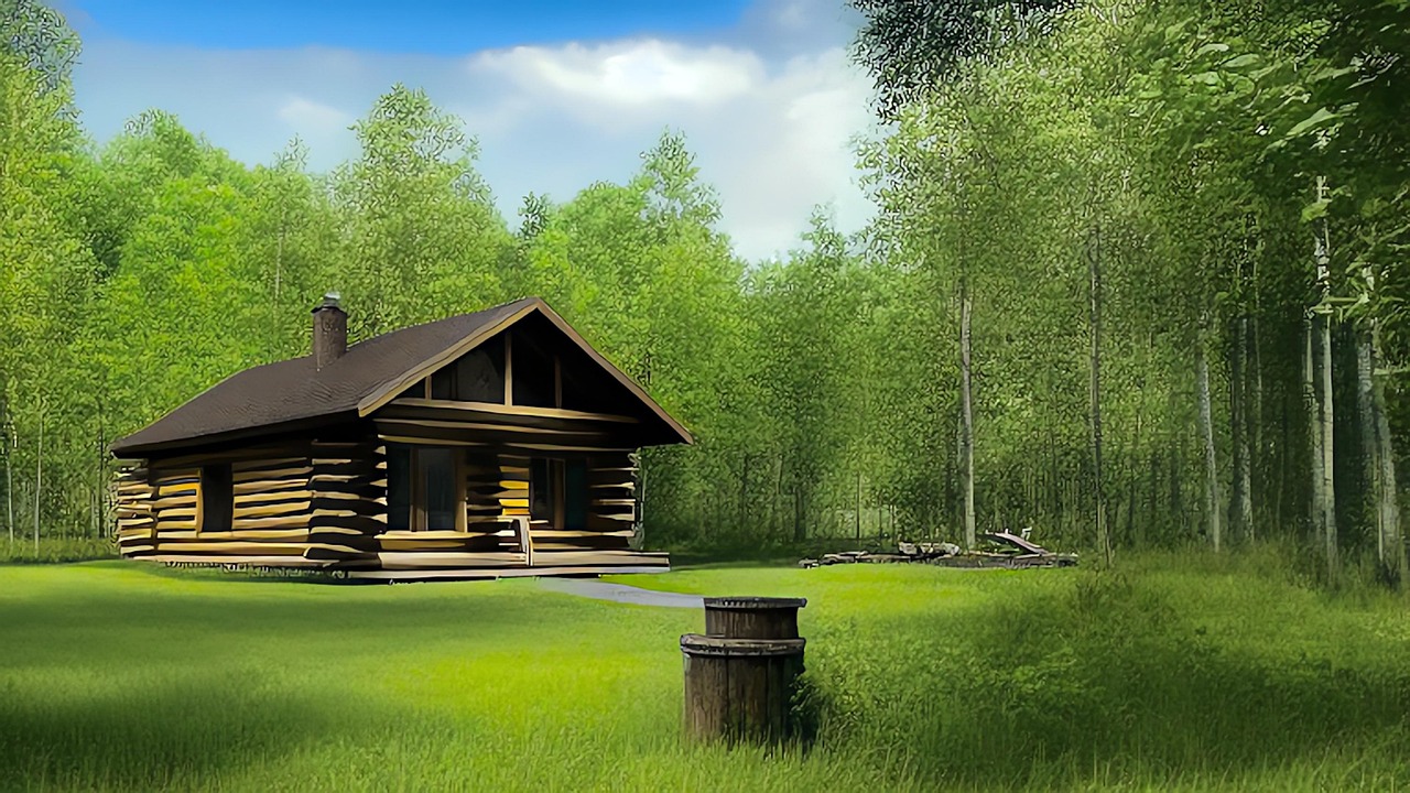 숲속의 통나무 집