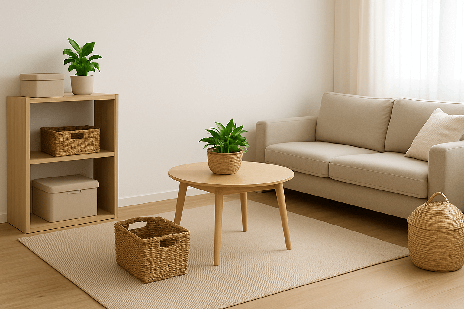 정리수납 첫걸음 거실정리 예시