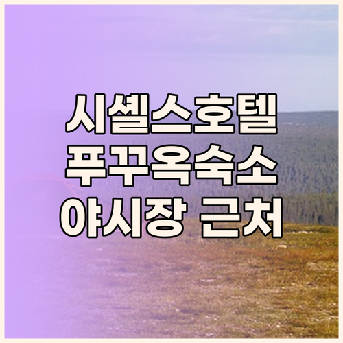 시셸스 푸꾸옥 호텔 스파 후기 즈엉동