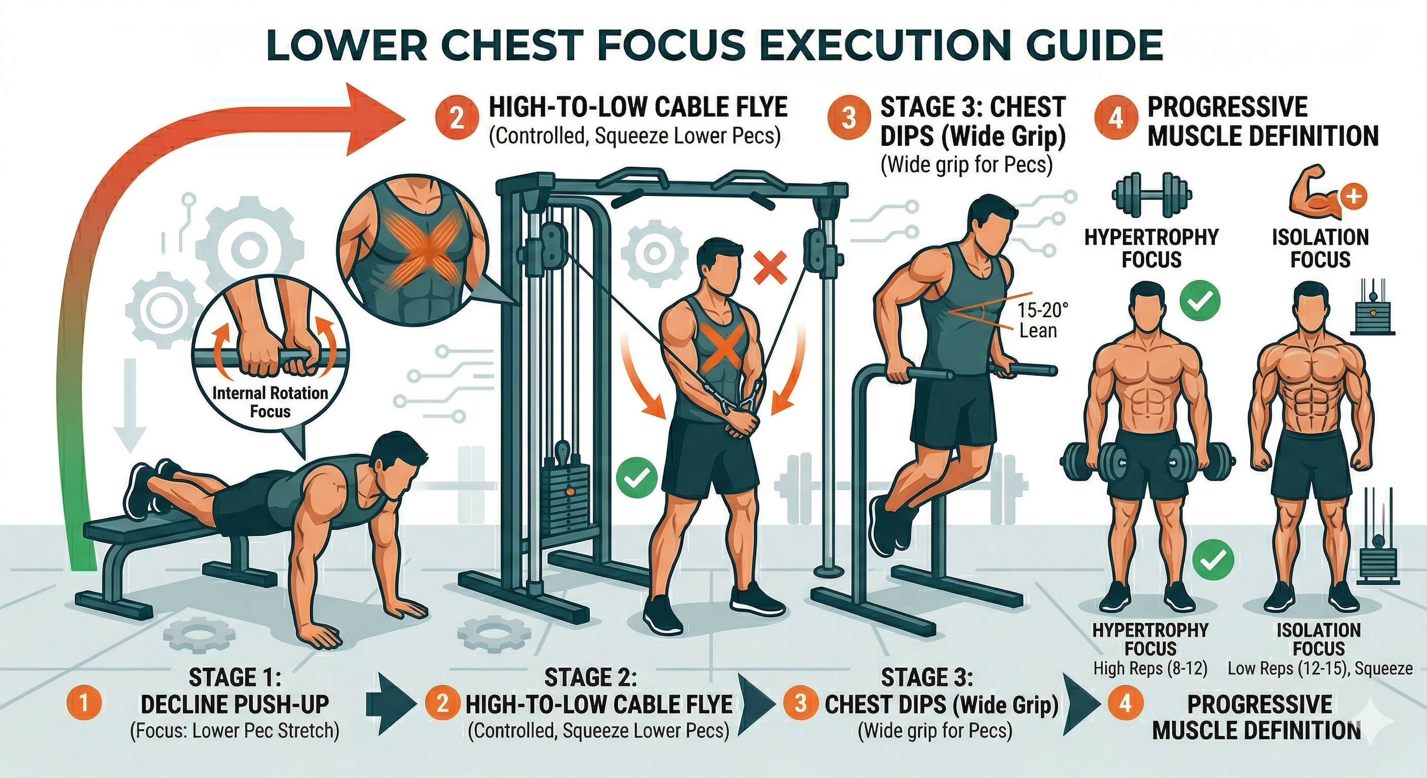 적용 방법: 하부 가슴 집중 루틴