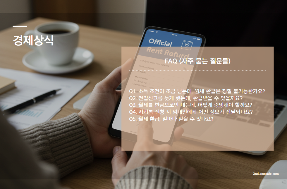 2025년 자리톡 월세 환급 완벽 정리 조건, 신청, 절약 꿀팁!