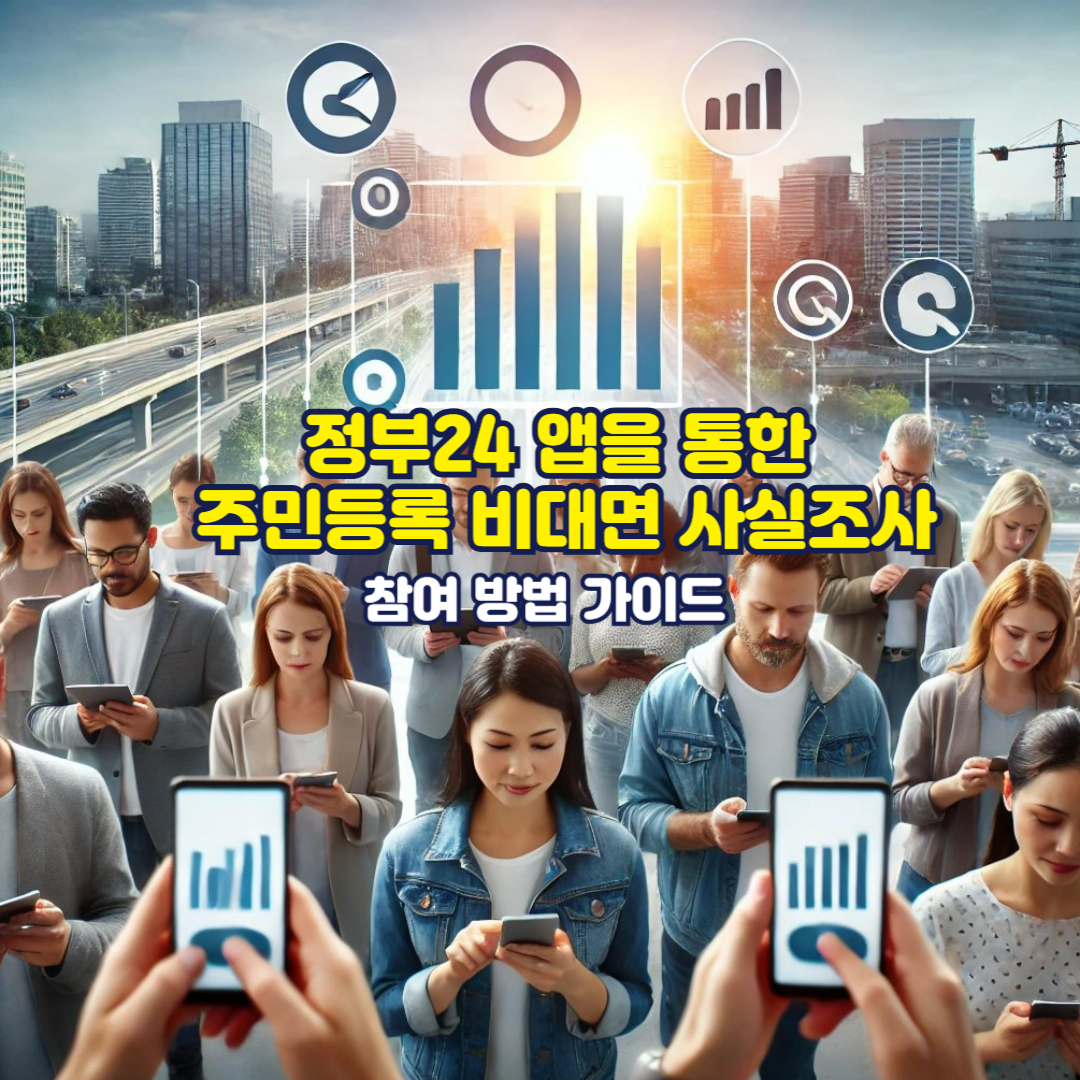 정부24 앱을 통한 주민등록 비대면 사실조사 참여 방법 가이드