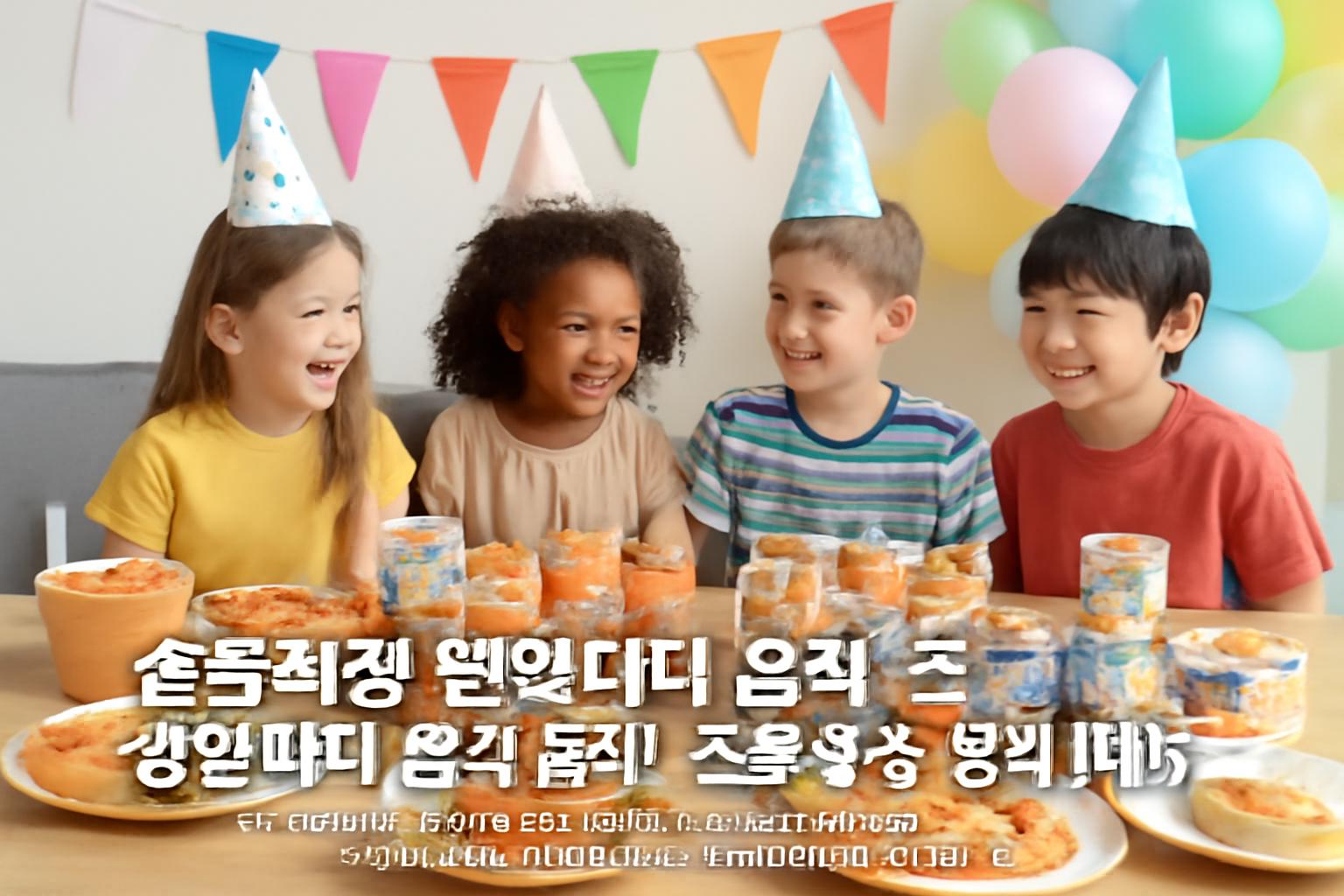 초등학생 생일파티 음식 메뉴