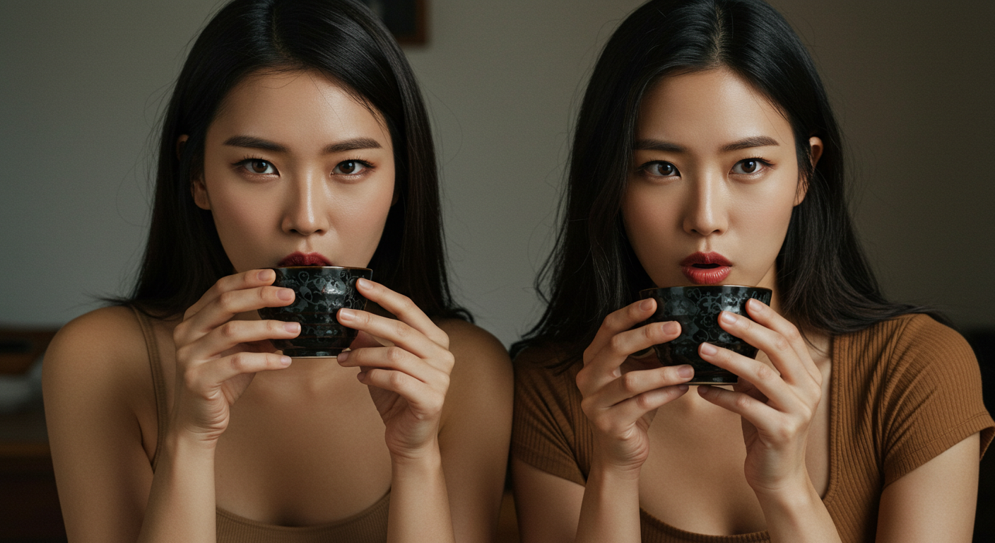 한약을 먹는 여성들