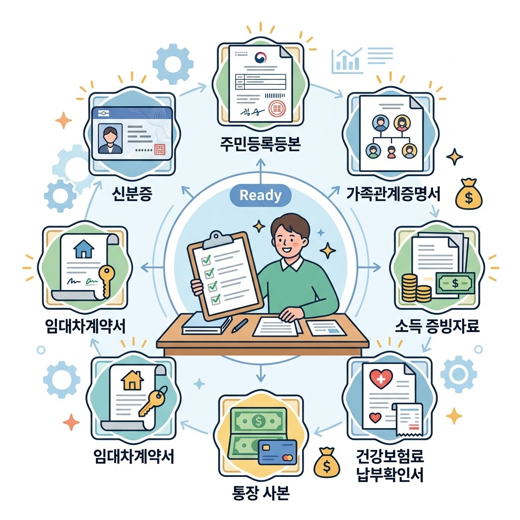 지원금 신청 전 준비 서류와 제출 자료 이미지