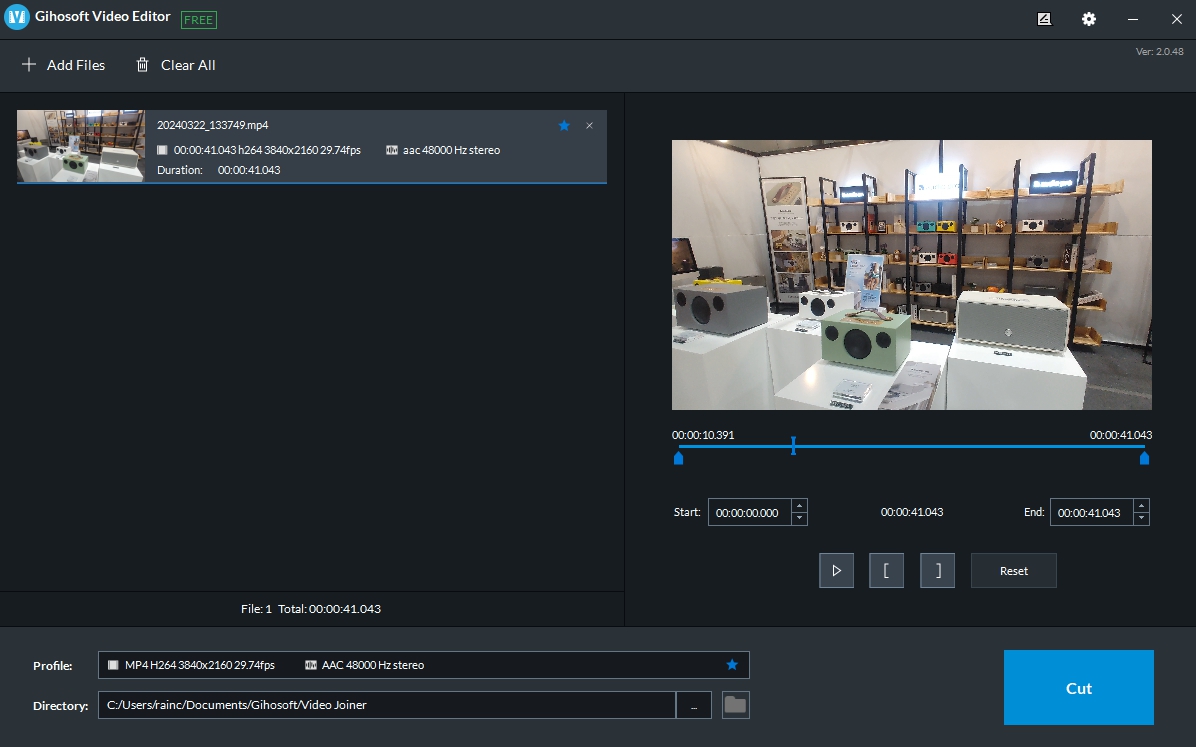 Gihosoft Free Video Cutter