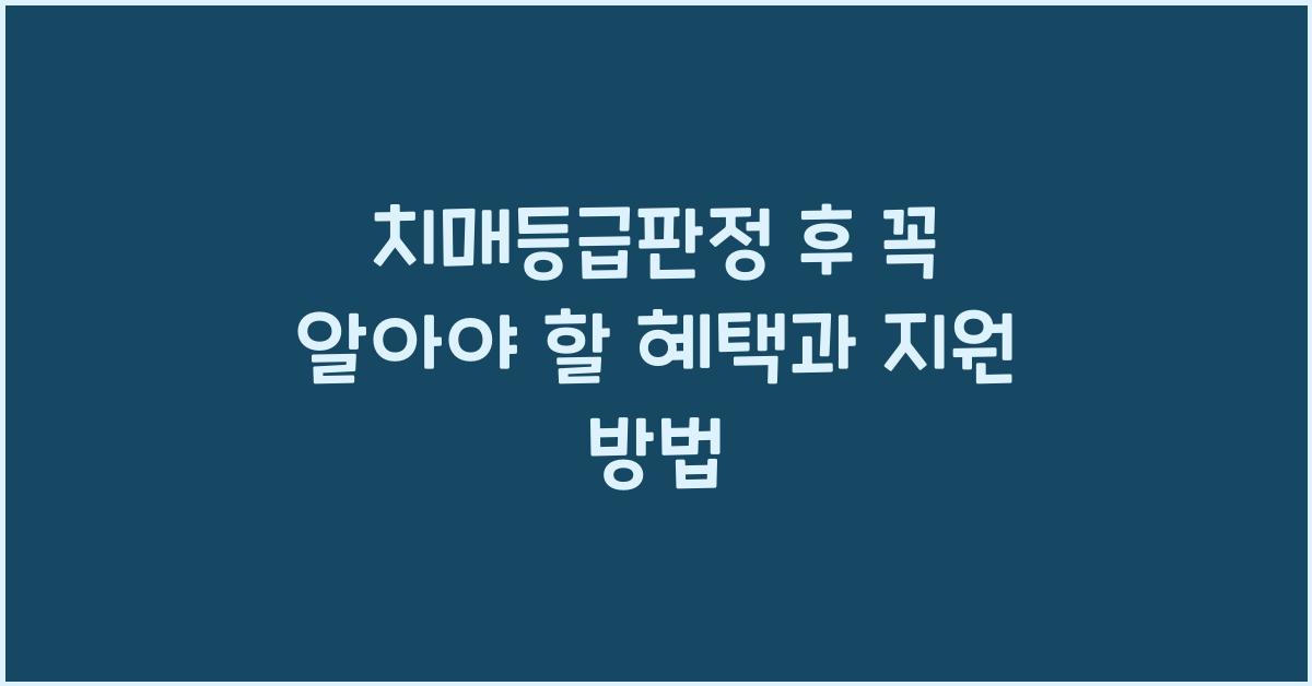 치매등급판정