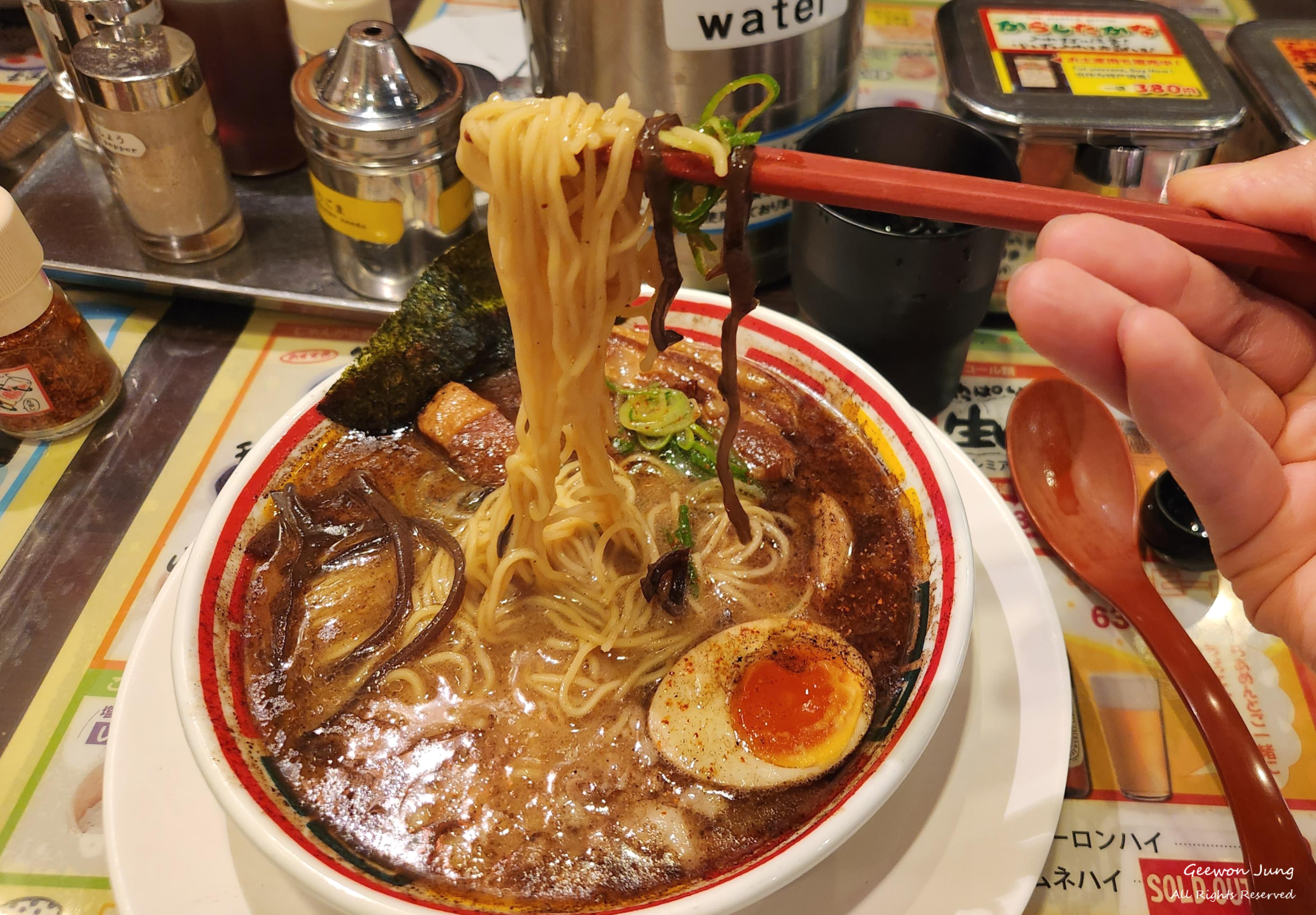 도쿄 큐슈 장가라 라멘 메뉴