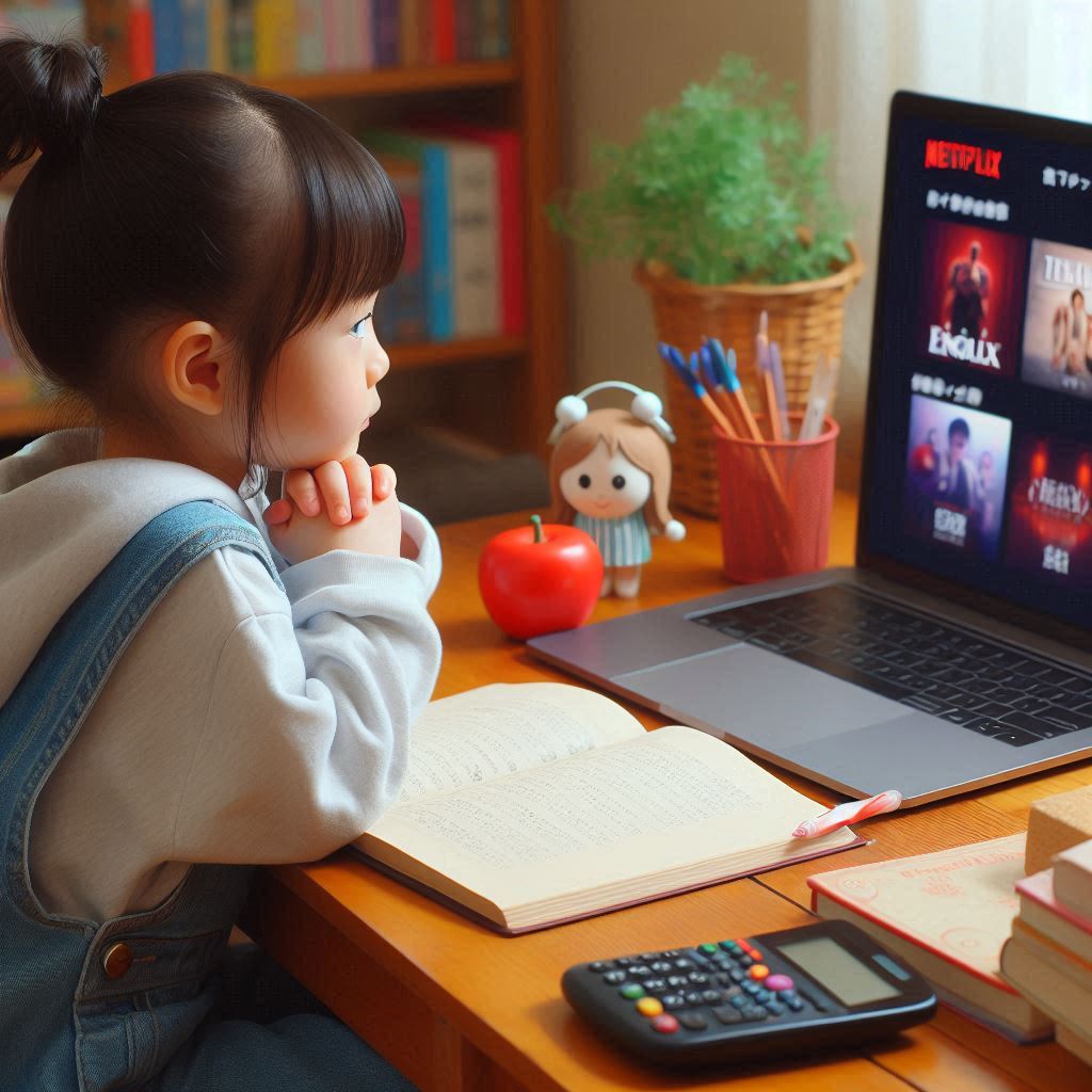 미디어로 영어공부하는 아이