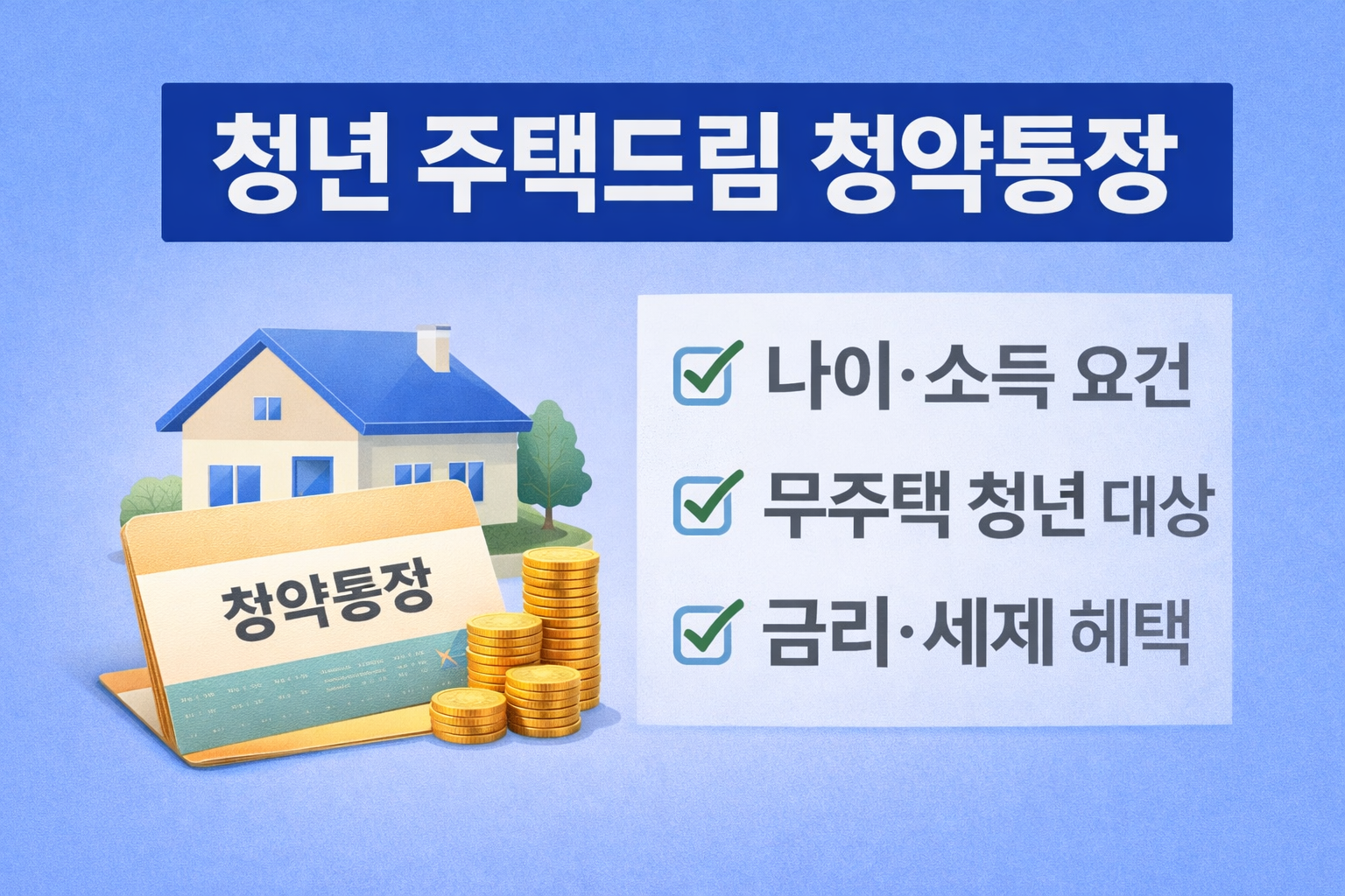 청년 주택드림 청약통장 조건 총정리, 나이&middot;소득&middot;혜택까지 한 번에