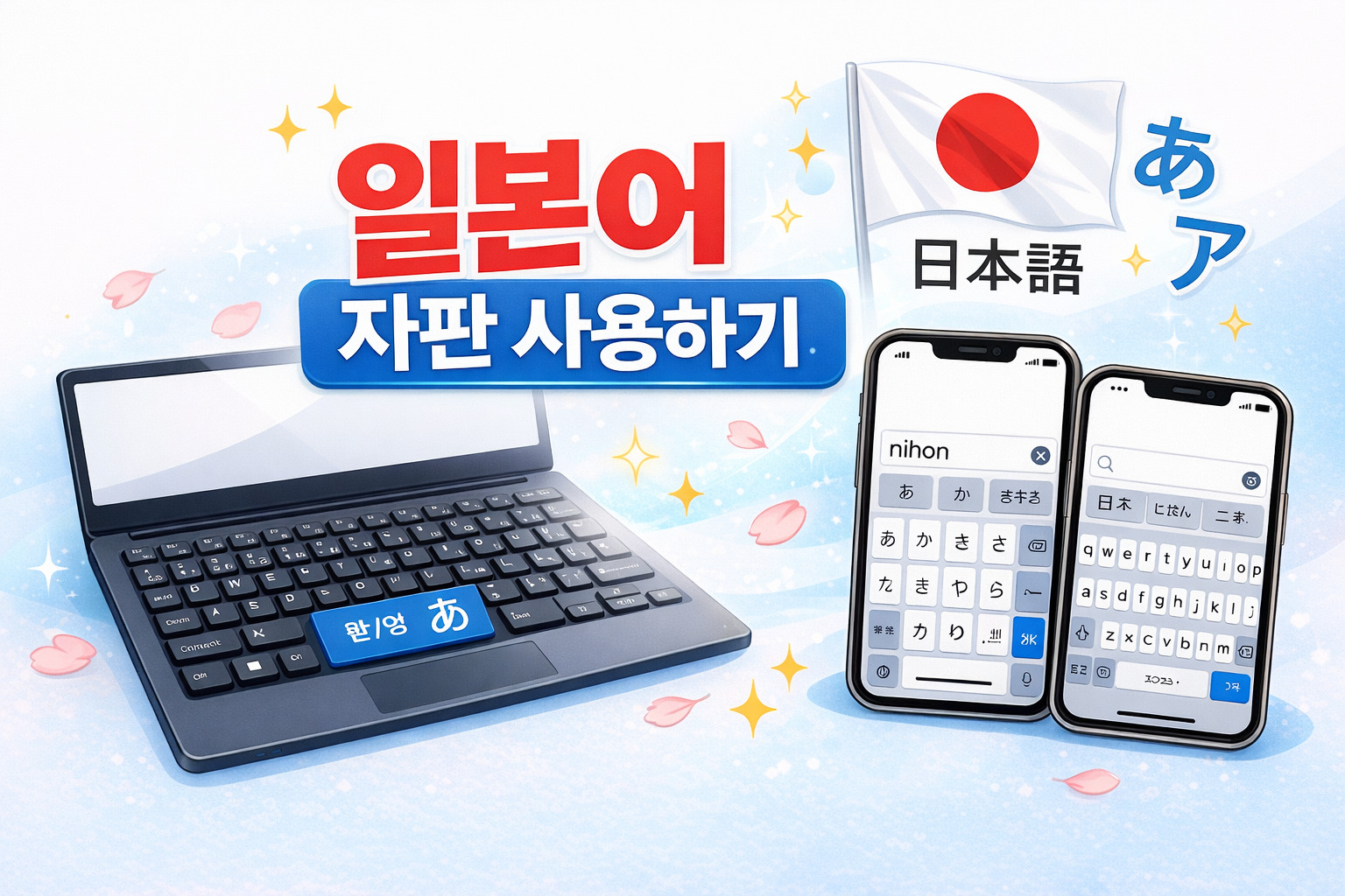 일본어 키보드 자판 입력 방법 (윈도우 / 아이폰)