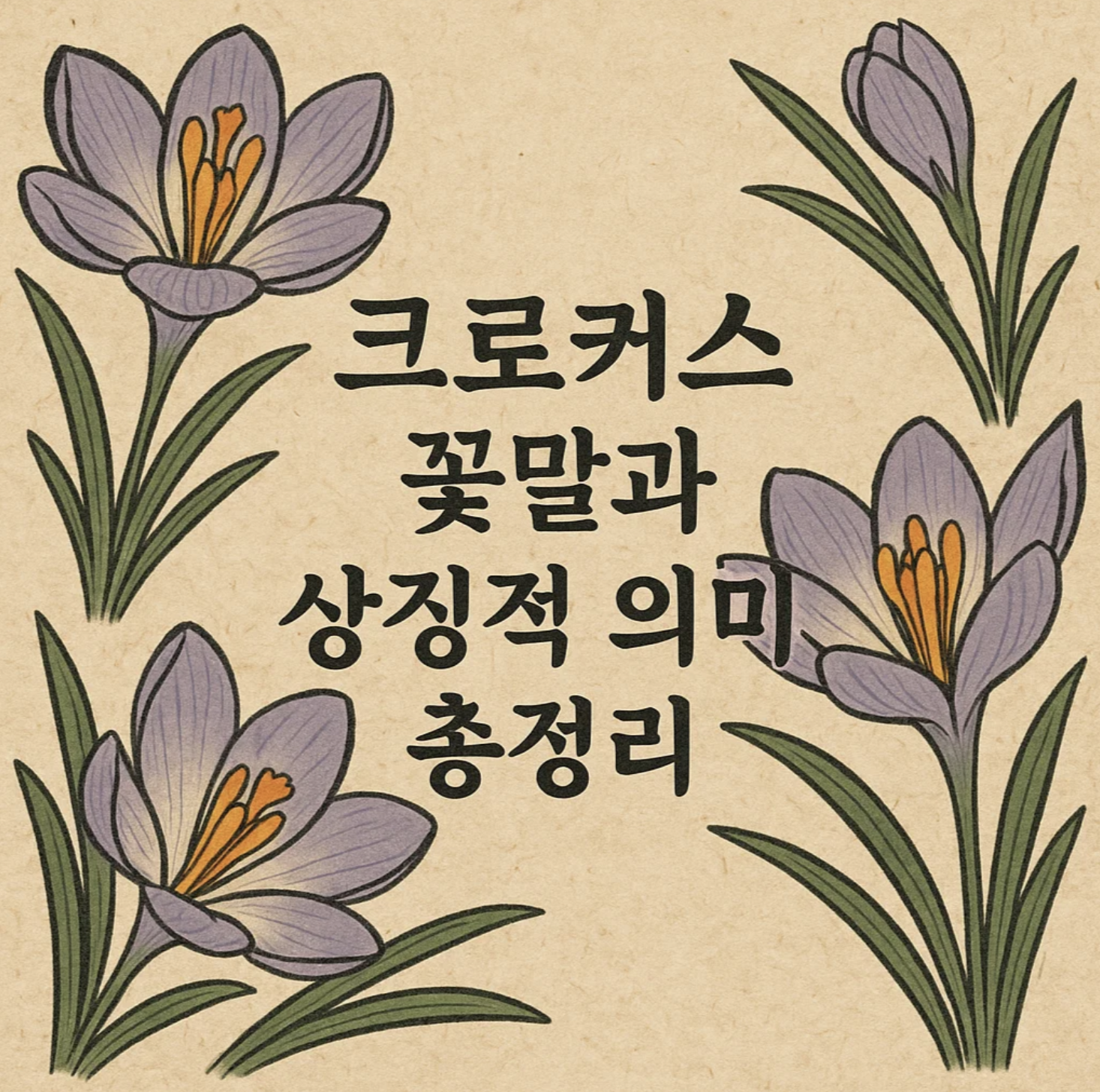 크로커스 꽃말과 상징적 의미 총정리