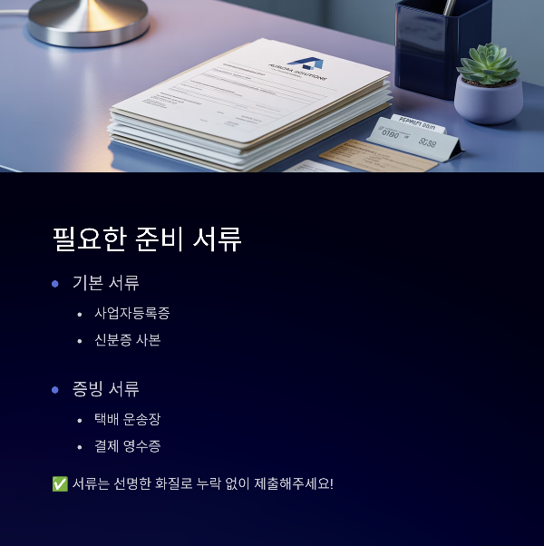 필요한 준비 서류