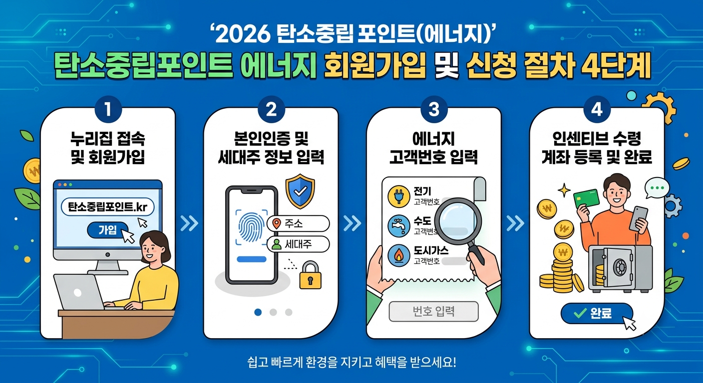 탄소중립포인트 에너지 온라인 가입 및 신청 절차 4단계
