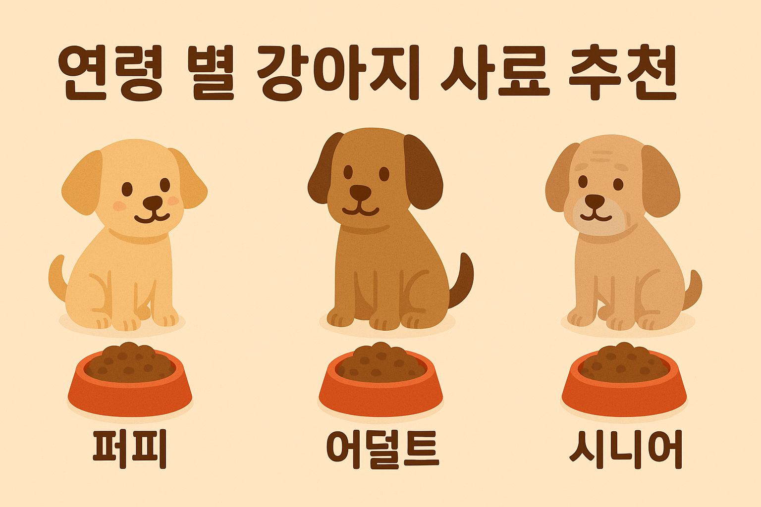 연령별 강아지 사료 추천 이미지
