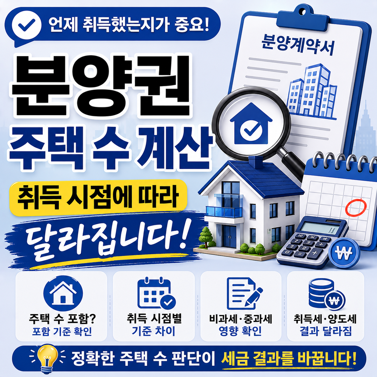 분양권 주택 수 포함 여부 취득 시점별 차이 안내