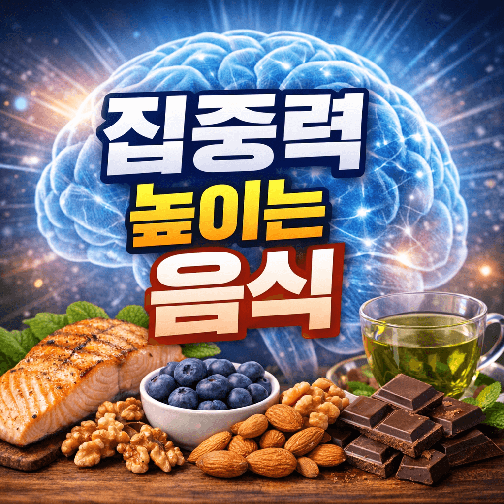집중력 높이는 음식 TOP 7 — 공부·업무 효율 2배로 올리는 식단 공개