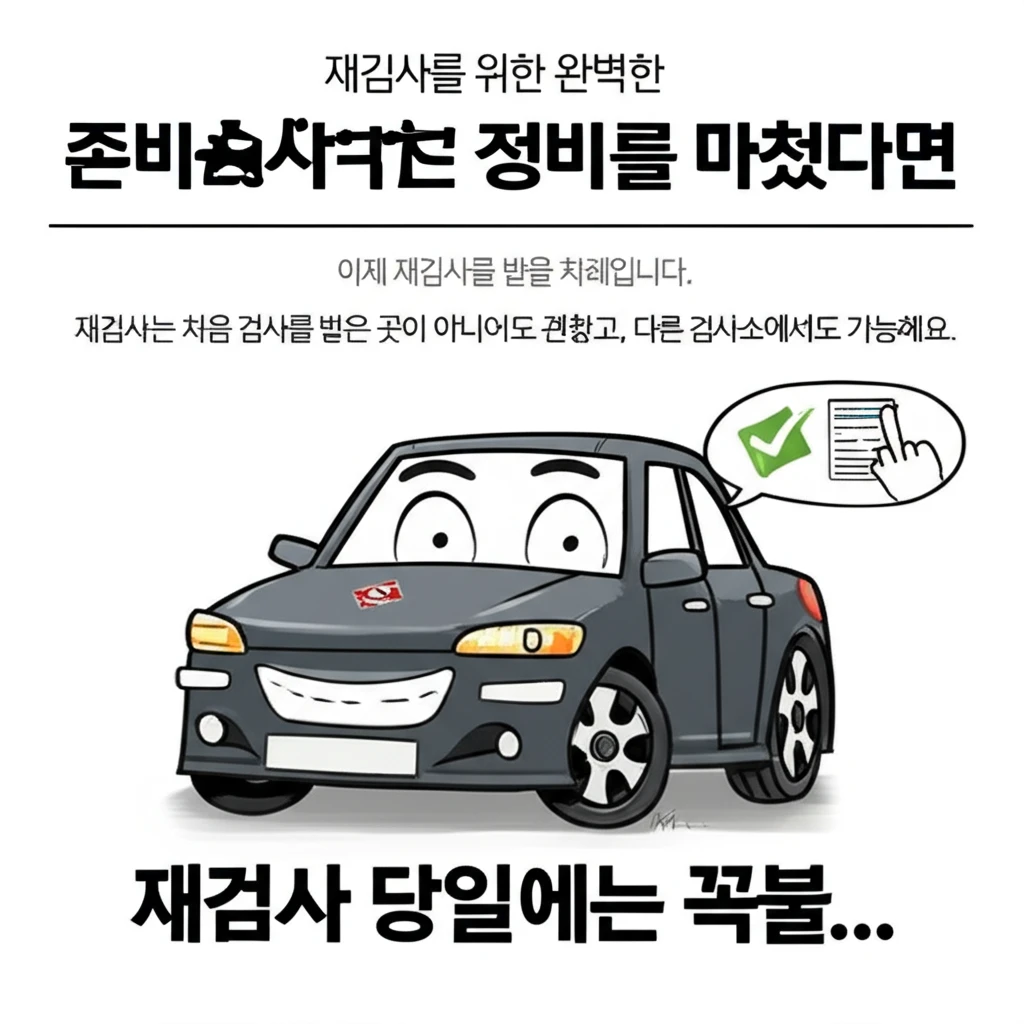 차량 검사 불합격시 대처법 재검사로 ..