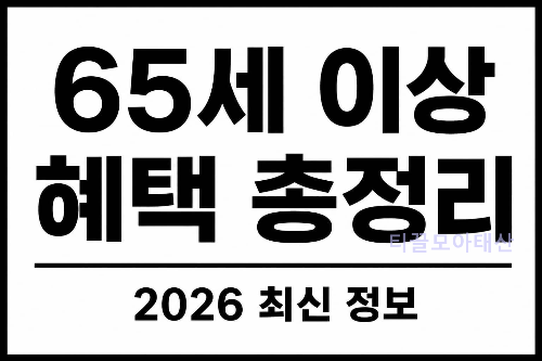 65세 이상 혜택 총정리 2026년 최신 정보