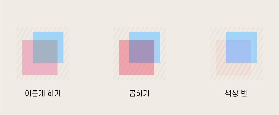 혼합모드 - 어둡게